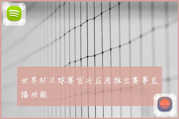 世界杯买球赛官方应用推出赛事直播功能