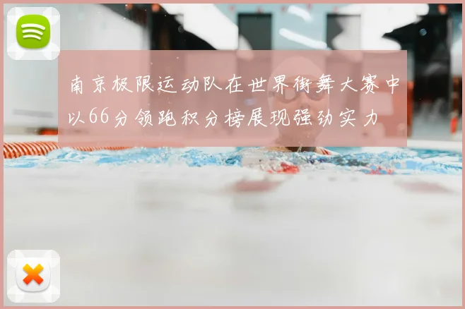南京极限运动队在世界街舞大赛中以66分领跑积分榜展现强劲实力
